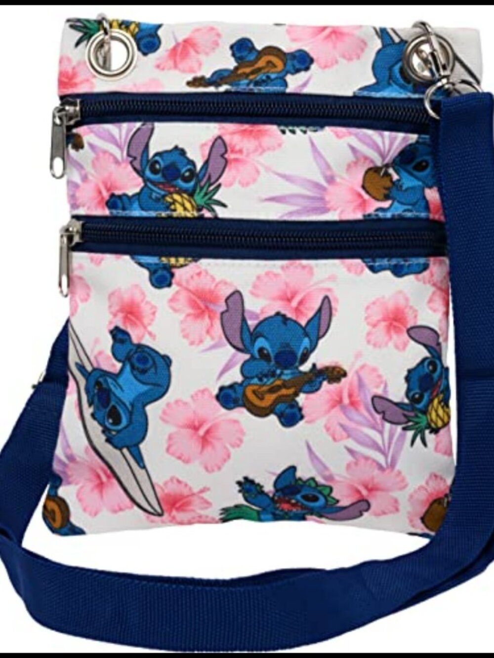 Disney Stitch Passport Crossbody Bag Adjustable Strap Travel Pouch
